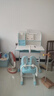 益威（EIEV）儿童学习桌椅套装 中小学生写字桌椅 可升降书桌椅课桌书柜写字台 旗舰学习书桌+升级追背椅-王子蓝 实拍图