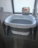 世纪宝贝（babyhood）儿童泡澡桶折叠浴桶 婴儿洗澡盆0-10岁家用加大感温款 赠浴凳330 实拍图