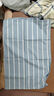 洁丽雅（Grace） A类抗菌100%全棉枕套 加大加厚吸湿透气 48*74cm一对装  条纹蓝 实拍图