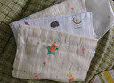 洁丽雅卡通印花纯棉A类婴儿童巾洗脸洗澡面巾一面纱布一面毛圈小毛巾4条 实拍图