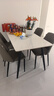 芝华仕（CHEERS）[无仓储]岩板餐桌椅子全套家用高级感PT080白1.4四椅灰方 实拍图