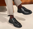 百丽通勤商务皮鞋2025男牛皮褶皱增高休闲鞋A1373AM4 黑色2  41 实拍图
