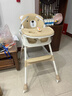 巧乐熊宝宝餐椅可折叠0-6岁婴幼儿童成长吃饭餐桌椅防侧翻多功能学坐椅 可折叠】黄油小熊【万向轮+坐垫+双餐盘+置物篮】 实拍图