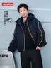 鸭鸭（YAYA）孙颖莎同款小雪花羽绒服女2026冬季新款时尚户外运动休闲外套XJ 深藏青色 M (建议110-130斤) 实拍图