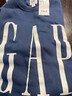 盖璞（GAP）男女装2025秋季新款印花logo抓绒圆领卫衣合身上衣美版 灰蓝色 542214 L 美码 XL亚洲码185/104A 【偏大，建议拍小一码】 实拍图