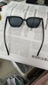 【大牌同款】男女墨镜开车防晒防紫外线太阳镜大框修饰脸型墨镜 黑框黑灰片+镜布+收纳包 实拍图
