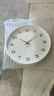 京东京造 木语系列挂钟 钟表挂墙时钟客厅电子钟30cm可可白 实拍图