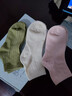 【马卡龙女袜】四季袜子女中筒袜马卡龙女生粗针袜吸汗透气奶油色 【3双装】颜色随机 均码 实拍图