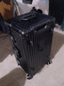 狄斯顿保罗行李箱大容量30英寸超大号结实耐用合金硬壳密码箱出国托运旅行箱 黑色【加厚加深铝框+全封闭干湿内衬】 24英寸  【USB+杯架+挂钩+支架】 实拍图