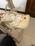 小主早安（BeBeMorning）宝宝餐椅电动摇摇椅二合一婴儿儿童哄睡便携餐桌椅子豪华款卡其色 实拍图