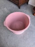 本迪加深泡脚桶24cm家用洗脚足浴盆塑料水桶按摩无电洗脚水桶单个粉色 实拍图