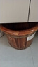 川柏香实木泡脚桶木桶洗脚盆木桶家用足浴桶泡脚木质香柏木碳化木制脚盆 26cm 【碳化无盖】+艾30 实拍图