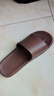 京东京造【抗菌皮纹拖】eva软弹家居防臭浴室新款拖鞋男士 深棕色 42-43 实拍图