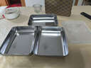 鸿宇316不锈钢保鲜盒带盖方盘冰箱收纳盒盘子野餐盒饺子方盒长方形 316加厚25*20.5.5【三个装】 实拍图