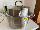 炊大皇304不锈钢双层蒸锅家用复合底汤锅蒸馒头包子可视可立高拱盖26cm 实拍图
