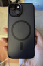 绿联 适用iPhone15手机壳 苹果15磁吸壳 MagSafe保护套 无线充电 防摔抗指纹防磨防震超薄 磨砂黑色 实拍图
