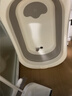 iuu婴儿洗澡盆儿童浴盆大号宝宝可折叠可坐可躺新生儿童用品 【北欧灰】+可调节浴架 实拍图