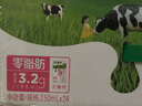 蒙牛脱脂纯牛奶250ml*24盒 零脂肪早餐健身减脂 送礼盒装 实拍图