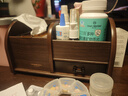 金隆兴轻奢木质桌面纸巾盒办公家用客厅茶几遥控器收纳盒抽纸盒胡桃色 实拍图