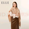 ELLE100%绵羊毛围巾女秋冬季保暖时尚提花围脖披肩送礼礼盒装新年 实拍图