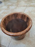 川柏香实木泡脚桶木桶洗脚盆木桶家用足浴桶泡脚木质香柏木碳化木制脚盆 26cm 【碳化无盖】+艾30 实拍图