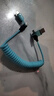 车载伸缩弹簧65W充电线四合一数据线适用华为苹果16iPhone快充线 车载弹簧线（蓝色）-1条装 实拍图
