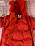 迷你巴拉（minibala）【三防】巴拉羽绒连体衣婴儿衣服宝宝萌趣爬服加厚2025新款 中国红60611-红色小熊 【毛绒帽子更柔软】 90 cm 【充绒量81.9g】 实拍图