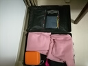 欧遥高颜值铝框行李箱可坐人男女学生潮流大容量拉杆箱加厚密码旅行箱 深灰色【铆钉加固铝合金款】 26英寸 【学生住宿】 实拍图