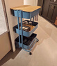 宜家（IKEA）拉斯克家居小推车三层置物架移动茶水桌客厅咖啡桌厨房储物收纳架 【升级款】蓝灰色带盖小号 28*38*61cm 实拍图