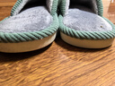 回力日系柔软情侣棉拖秋冬家居室内保暖棉鞋女款HL0006绿色38-39码 实拍图