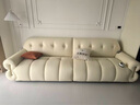 冬熊棉花糖真皮沙发法式奶油风客厅小户型轻奢白色钢琴键云朵沙发 【四人位2.8米】 生态皮【旗舰版】凝胶记忆棉+6CM紫罗兰 实拍图