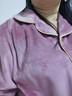 曲果（QUGUO）品牌睡衣女士秋冬季长袖海岛绒冬天薄款绒质秋冬款开衫家居服套装 9937嫣紫色 XL 【建议120-140斤】 实拍图