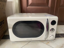 格兰仕（Galanz）复古微波炉 家用小型20L迷你 奶油风百搭复古 易清洁大平板 自动菜单 700瓦省电KAW0-SF2 实拍图