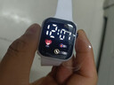 其他品牌高颜值LED手表时尚方形学生科技感超强夜光数字个性运动 白色 实拍图