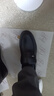 蜻蜓牌【100%全牛皮】男士皮鞋商务休闲真皮防滑软底软面中老年爸爸鞋真皮透气套脚舒适耐磨真皮百搭鞋子 黑色 39 实拍图