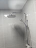 箭牌（ARROW）淋浴花洒套装硅胶除垢增压莲喷头升级下出水洗澡沐浴手持顶喷全套 【银色方形巨幕顶喷】34168CP-P2 实拍图