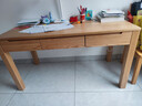 源氏木语全实木小书桌现代简约橡木学习桌北欧风小户型办公桌子书房电脑桌 原木色橡木三抽书桌1.4米 组装 实拍图