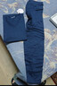 纤丝鸟竹棉秋衣秋裤男套装V领薄款内衣抗菌保暖打底 藏蓝色L/175 实拍图