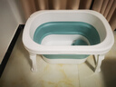 奔麦婴儿洗澡盆泡澡桶新生儿童澡盆宝宝浴桶浴盆游泳桶家用可坐可躺 可坐可躺+浴凳丨蓝 实拍图