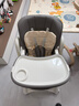 婴之梦宝宝餐椅婴儿0-6岁可坐可躺餐桌椅多功能可折叠儿童吃饭座椅 纯灰+皮座套+护肩+置物袋+万向轮 实拍图
