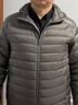 京东京造穿山甲轻薄羽绒服 连帽白鸭绒户外秋冬外套短款男 钛灰色 XL 实拍图