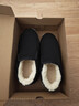 3514保暖羊毛布鞋老人鞋套脚款男士爸爸鞋冬季加厚棉鞋 黑色 38 实拍图