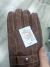 啄木鸟真皮手套男秋冬季骑车摩托车加绒加厚触屏保暖防风防溅水猪皮手套 棕色【加绒加厚+可触屏】 实拍图