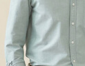 BLACKMONDAY纯棉牛津纺长袖衬衫男全棉抗皱免烫纯色男士商务休闲衬衣 实拍图