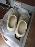朴西奶酪踩屎感洞洞鞋女厚底凉鞋沙滩包头拖鞋外穿情侣 象牙白 35-36 实拍图