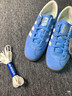 adidas「T头鞋」STADT经典时尚薄底运动板鞋男女阿迪达斯三叶草   蓝色/亮白/汉玉白（推荐女生买小半码）   38.5 实拍图