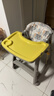 曼乐兔儿童餐椅肯德基宝宝靠背座椅婴幼儿家用吃饭多功能可调节吃饭餐桌 进阶款黄色【餐盘+坐垫+万向轮】 实拍图