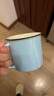 陌上纤虹 陶瓷漱口杯浴室卫浴洗漱刷牙杯情侣牙刷杯经典仿搪瓷杯洗漱用品 天蓝搪瓷漱口杯 实拍图