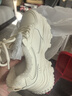百丽（Belle）马赛克百搭老爹鞋女2026春新商场款厚底增高休闲鞋F1K1DAM6 米白-绒里 38 (240mm) 实拍图