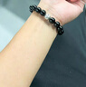 优格丽新年天然黑水晶手链黑色属水男女情侣手串水晶原石手串饰品马年 款式二 珠子大小12mm 实拍图